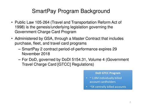 GSA SmartPay ® 3 Government Card Benefits 